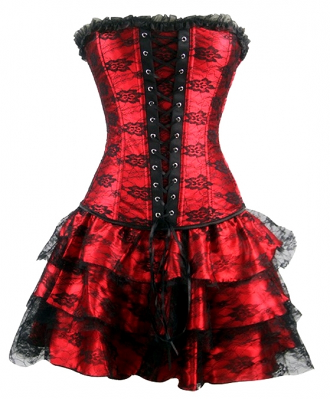 Aluguel de Fantasia Feminina com Corselet Monte Carmelo - Aluguel de Fantasia Feminina Simples