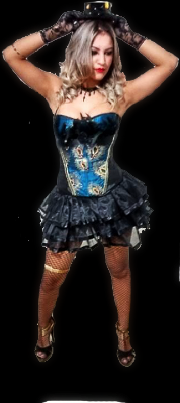 Locar Fantasia com Corset Cachoeirinha - Fantasia Feminina de Halloween